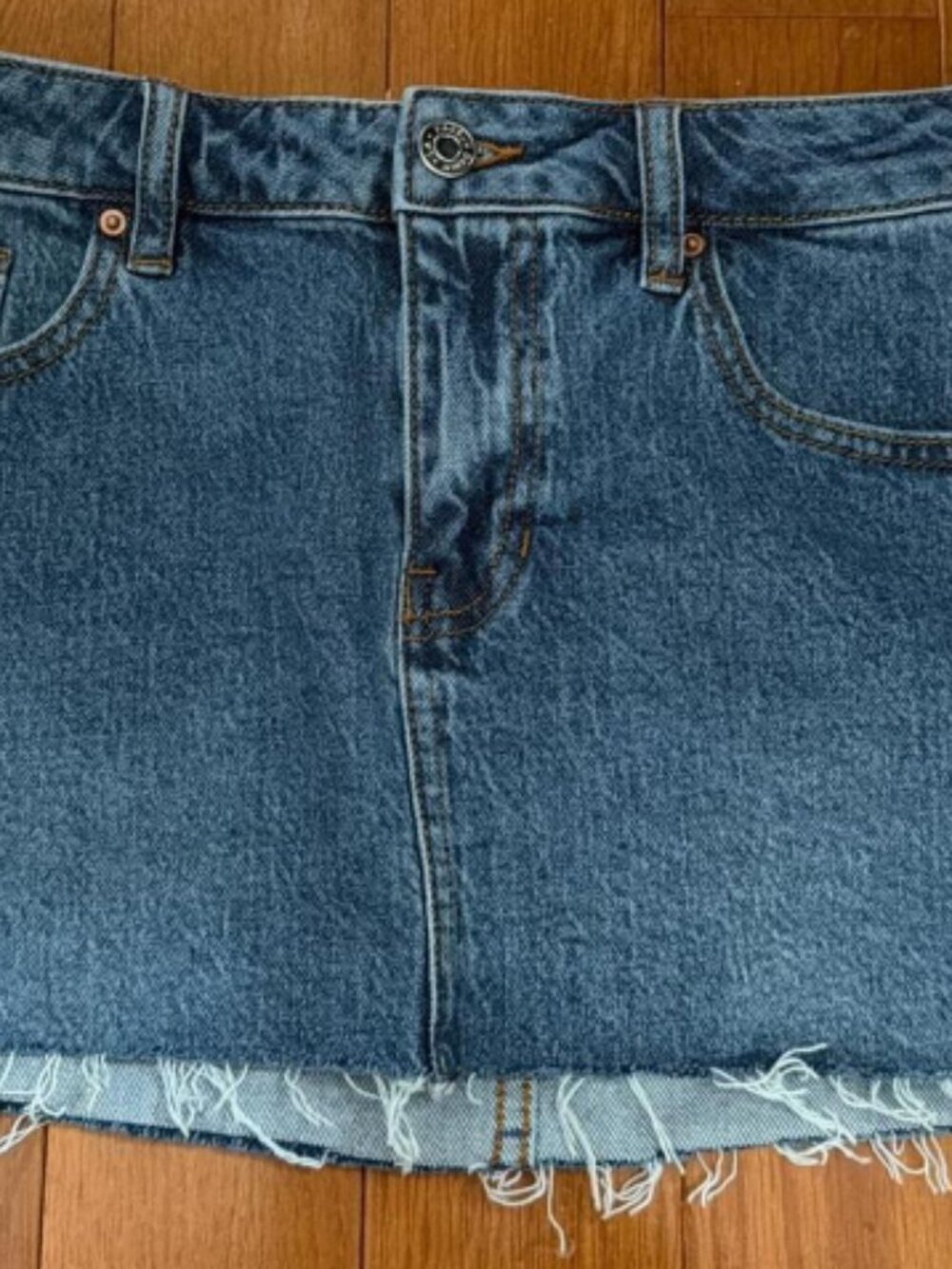 PACSUN Classic Washed Denim Skirt